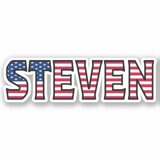 Steven Name Vorname USA Sticker Stickerset (Vorderseite)
