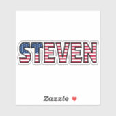 Steven Name Vorname USA Sticker Stickerset (Blatt)