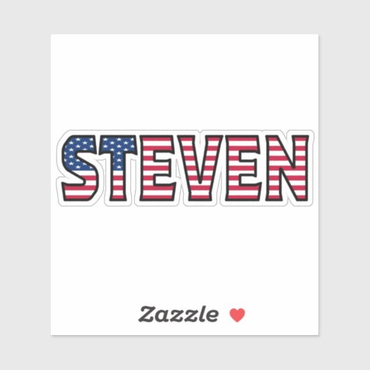 Steven Name Vorname USA Sticker Stickerset (Blatt)
