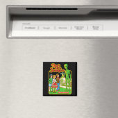 Steven Rhodes Don't Talk To Strangers Alien Retro  Magnet (In Situ (Geschirrspüler))