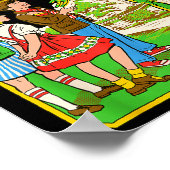 Steven Rhodes Don't Talk To Strangers Alien Retro Poster (Ecke)