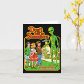 Steven Rhodes Sprich nicht mit Fremden Alien Retro Karte (Gelbe Blume)