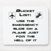 Steven Slater Inspiriert Bucket List Shirt Mousepad (Vorne)