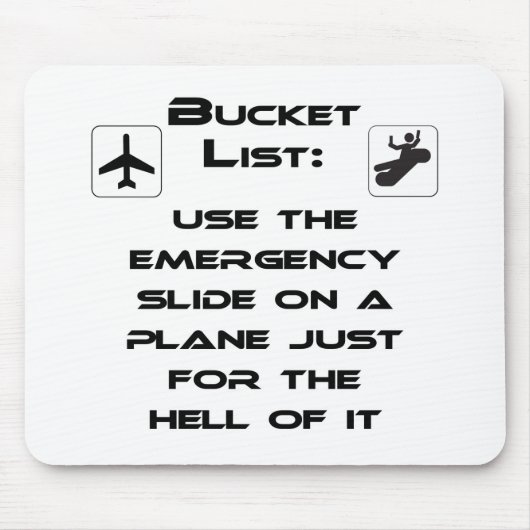 Steven Slater Inspiriert Bucket List Shirt Mousepad (Vorne)