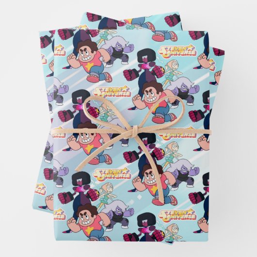 Steven Universe | Aktion Crystal Gem Group Geschenkpapier Set (Beispiel)