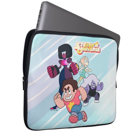 Steven Universe | Aktion Crystal Gem Group Laptopschutzhülle (Vorne Rechts)