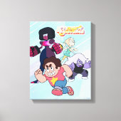Steven Universe | Aktion Crystal Gem Group Leinwanddruck (Vorderseite)