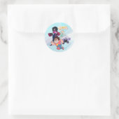 Steven Universe | Aktion Crystal Gem Group Runder Aufkleber (Tasche)