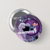 Steven Universe | Amethyst-Zeichen Grafik Button (Vorne & Hinten)