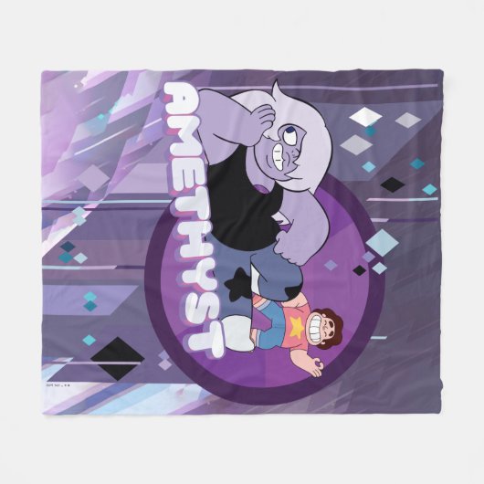 Steven Universe | Amethyst-Zeichen Grafik Fleecedecke (Vorderseite (Horizontal))