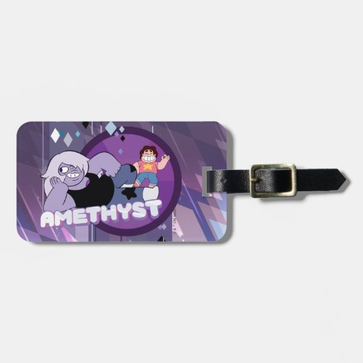 Steven Universe | Amethyst-Zeichen Grafik Gepäckanhänger (Vorderseite horizontal)