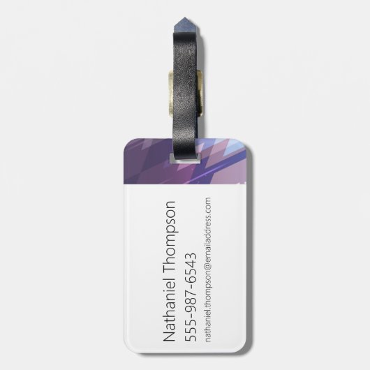 Steven Universe | Amethyst-Zeichen Grafik Gepäckanhänger (Rückseite vertikal)