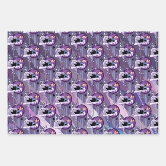 Steven Universe | Amethyst-Zeichen Grafik Geschenkpapier Set (Vorderseite 2)