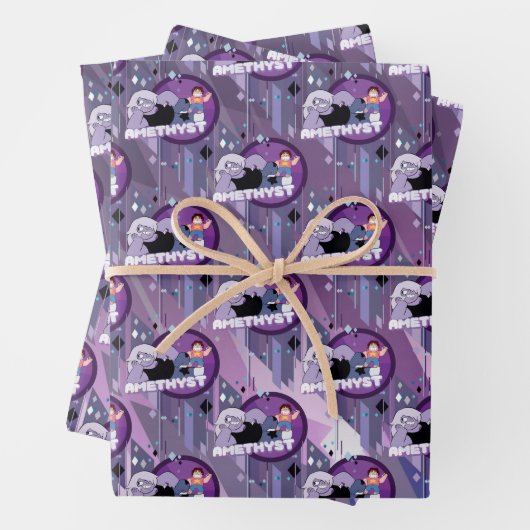 Steven Universe | Amethyst-Zeichen Grafik Geschenkpapier Set (Beispiel)