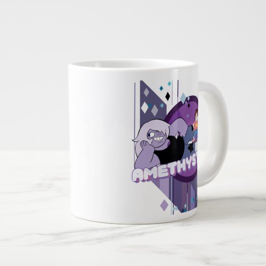 Steven Universe | Amethyst-Zeichen Grafik Jumbo-Tasse (Vorderseite Rechts)