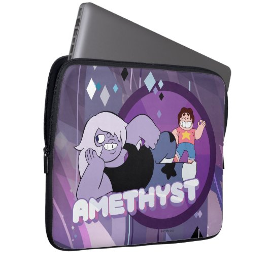 Steven Universe | Amethyst-Zeichen Grafik Laptopschutzhülle (Vorne Rechts)