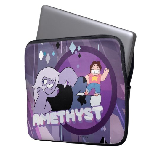 Steven Universe | Amethyst-Zeichen Grafik Laptopschutzhülle (Vorderseite Links)