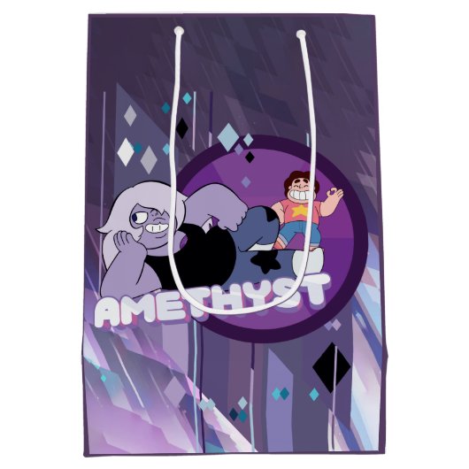 Steven Universe | Amethyst-Zeichen Grafik Mittlere Geschenktüte (Rückseite)