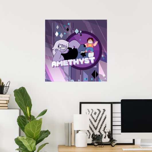 Steven Universe | Amethyst-Zeichen Grafik Poster (Heimbüro)