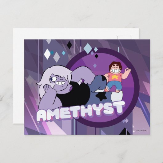 Steven Universe | Amethyst-Zeichen Grafik Postkarte (Vorne/Hinten)