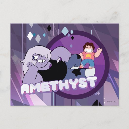 Steven Universe | Amethyst-Zeichen Grafik Postkarte (Vorderseite)