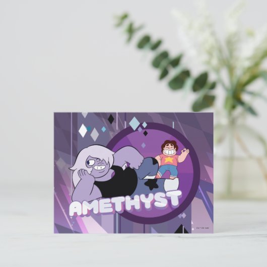 Steven Universe | Amethyst-Zeichen Grafik Postkarte (Stehend Vorderseite)