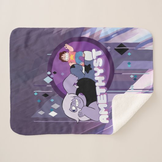 Steven Universe | Amethyst-Zeichen Grafik Sherpadecke (Vorderseite (Horizontal))