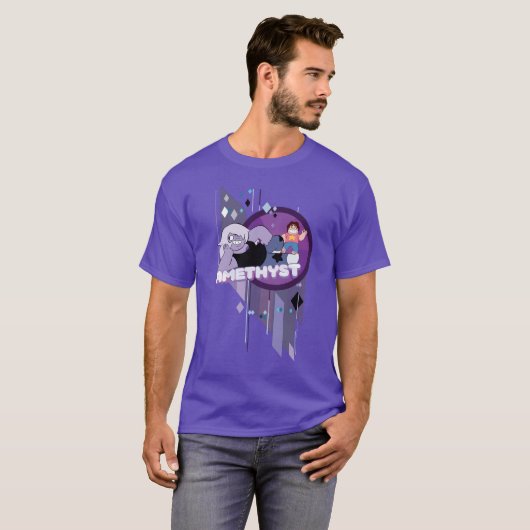 Steven Universe | Amethyst-Zeichen Grafik T-Shirt (Vorne ganz)
