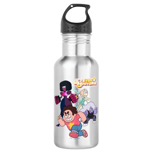 Steven Universe | Crystal Gem Group Action Edelstahlflasche (Vorderseite)