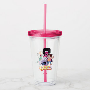 Steven Universe   Crystal Gem Group Huddle Acryltrinkbecher