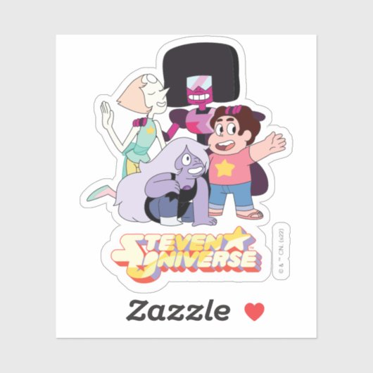 Steven Universe | Crystal Gem Group Huddle Aufkleber (Blatt)