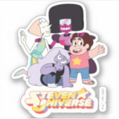Steven Universe | Crystal Gem Group Huddle Aufkleber (Vorderseite)