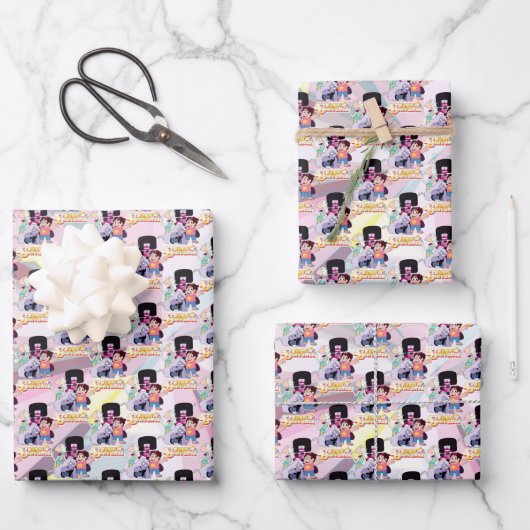Steven Universe | Crystal Gem Group Huddle Geschenkpapier Set (Vorderseite)