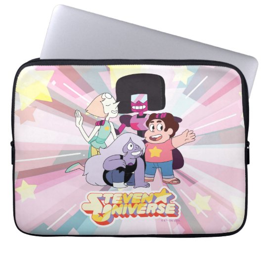 Steven Universe | Crystal Gem Group Huddle Laptopschutzhülle (Vorderseite)