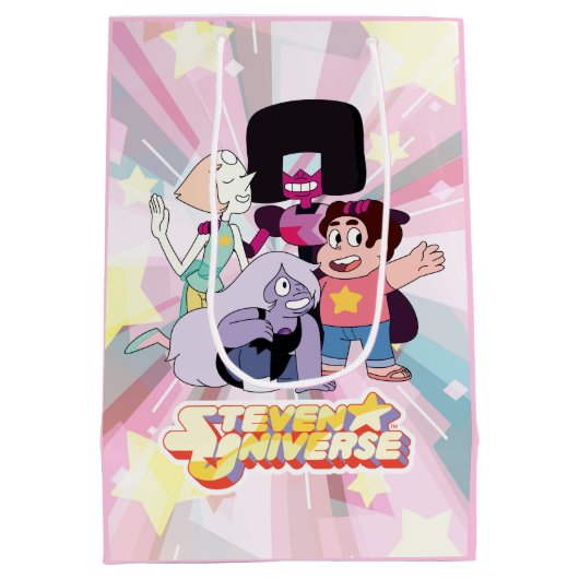Steven Universe | Crystal Gem Group Huddle Mittlere Geschenktüte (Rückseite)