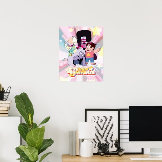 Steven Universe | Crystal Gem Group Huddle Poster (Heimbüro)