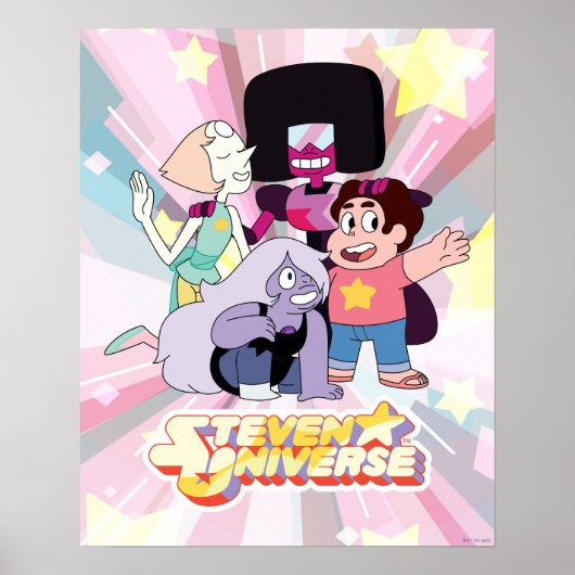 Steven Universe | Crystal Gem Group Huddle Poster (Vorne)