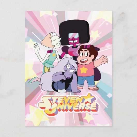 Steven Universe | Crystal Gem Group Huddle Postkarte (Vorderseite)