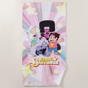 Steven Universe Crystal Gem Group Huddle Strandtuch
