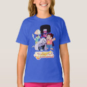 Steven Universe | Crystal Gem Group Huddle T-Shirt (Vorderseite)