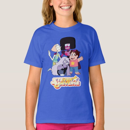Steven Universe | Crystal Gem Group Huddle T-Shirt (Vorderseite)