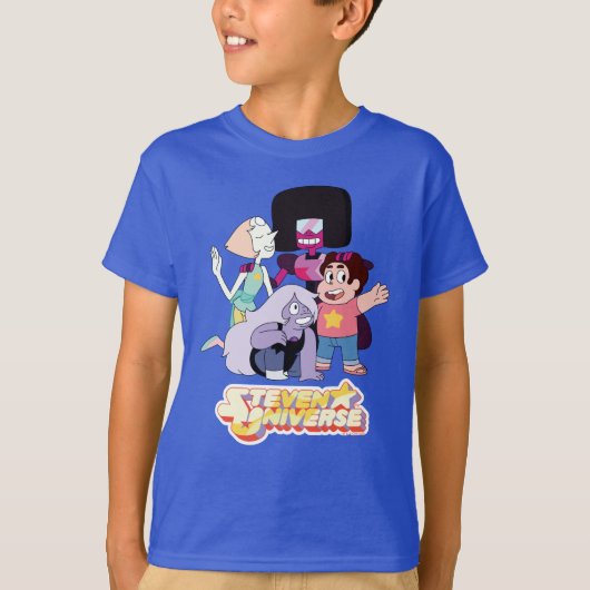 Steven Universe | Crystal Gem Group Huddle T-Shirt (Vorderseite)