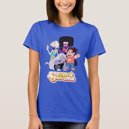 Steven Universe | Crystal Gem Group Huddle T-Shirt (Vorderseite)