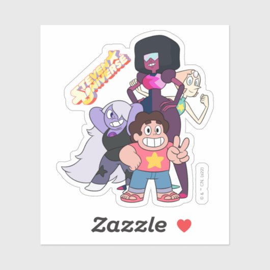 Steven Universe | Crystal Gem Group Pose Aufkleber (Blatt)