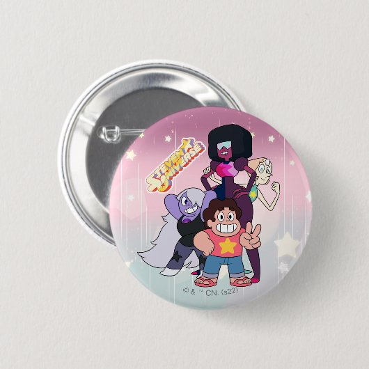 Steven Universe | Crystal Gem Group Pose Button (Vorne & Hinten)