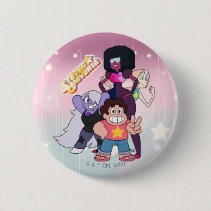 Steven Universe Crystal Gem Group Pose Button