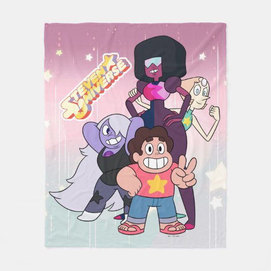Steven Universe | Crystal Gem Group Pose Fleecedecke (Vorderseite)
