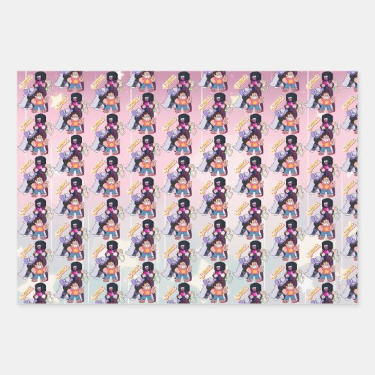 Steven Universe | Crystal Gem Group Pose Geschenkpapier Set (Vorderseite)