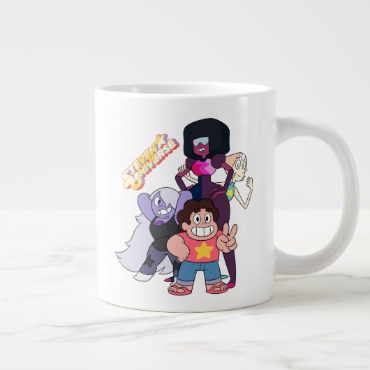 Steven Universe | Crystal Gem Group Pose Jumbo-Tasse (Rechts)