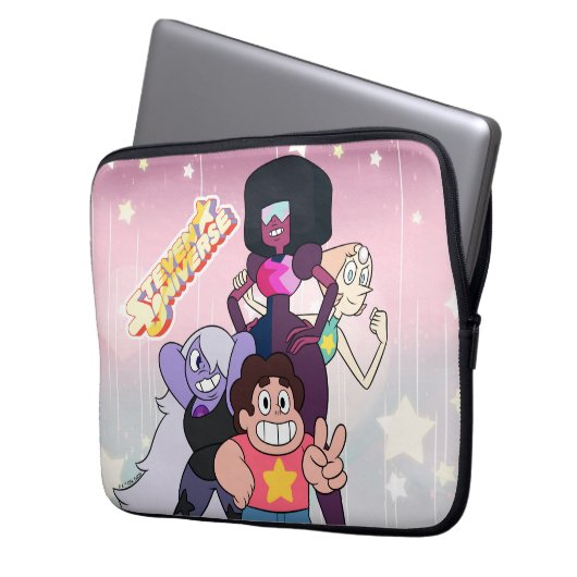 Steven Universe | Crystal Gem Group Pose Laptopschutzhülle (Vorderseite Links)
